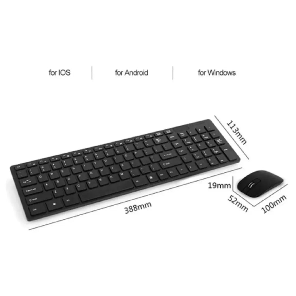 Kit de teclado y mouse marca DM Inalámbrico Modelo K06