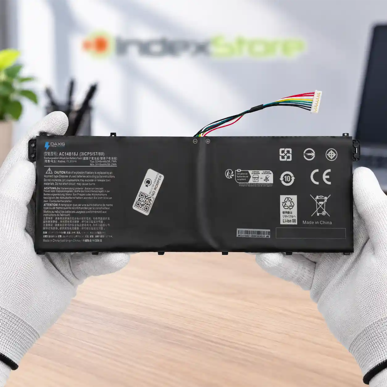 Batería interna para notebook 11.4V / 36 Wh ~ 38Wh 4 celdas, nueva probada, 6 meses de garantía. Compatible con N° de parte AC14B18J, 3ICP5/57/80, KT.0030G.004, KT.00403.024