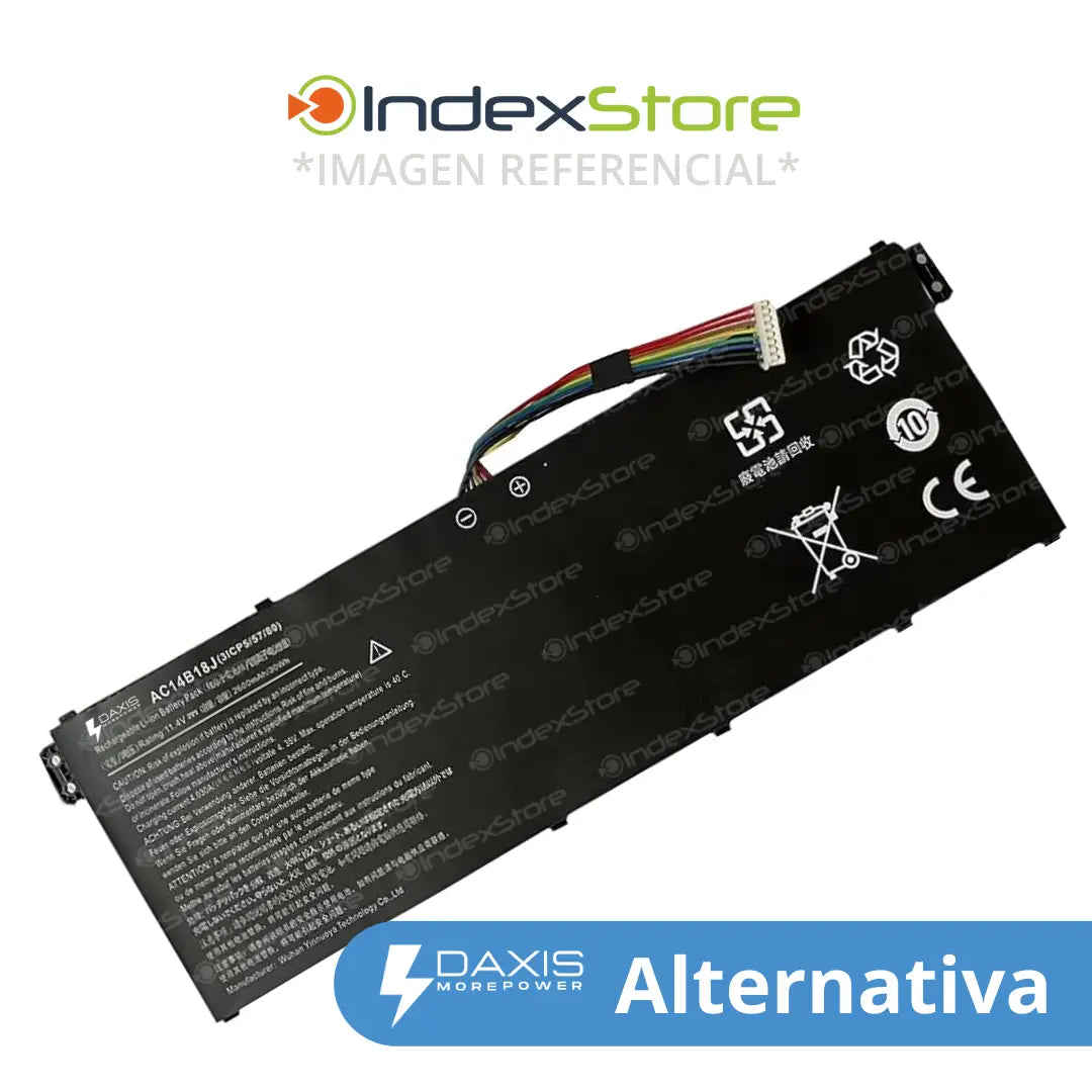 Batería interna para notebook 11.4V / 36 Wh ~ 38Wh 4 celdas, nueva probada, 6 meses de garantía. Compatible con N° de parte AC14B18J, 3ICP5/57/80, KT.0030G.004, KT.00403.024