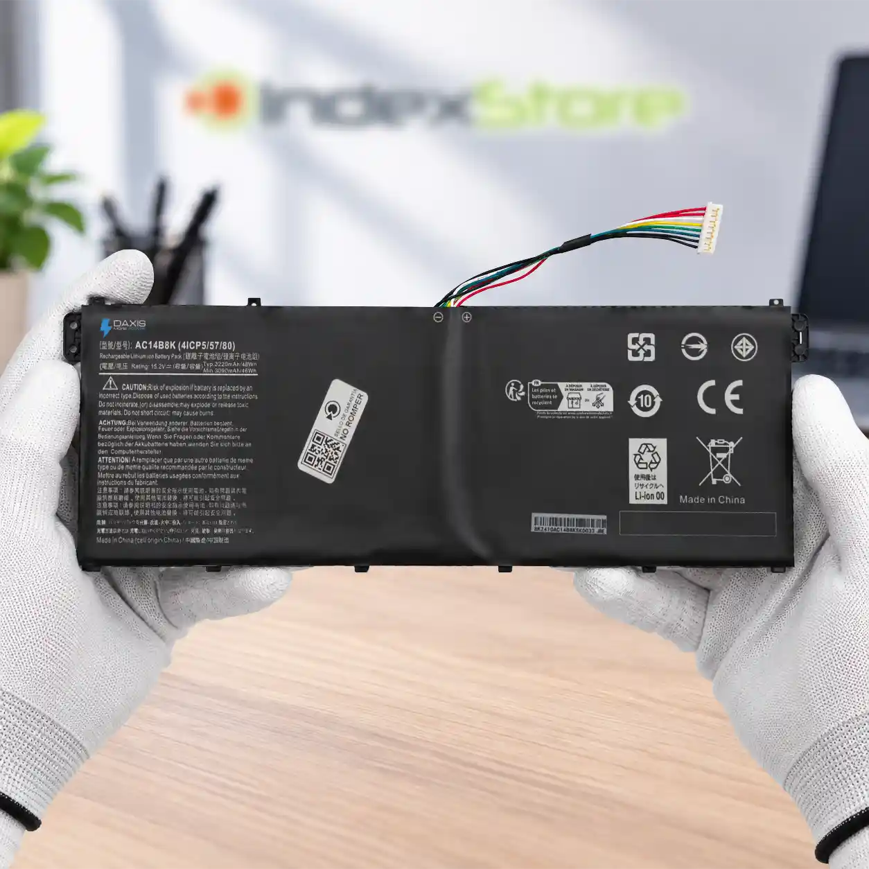 Batería interna para notebook 15.2V ~ 17,2V / 46Wh ~ 48Wh 4 celdas, nueva probada, 6 meses de garantía. Compatible con N° de parte AC14B18J, 3ICP5/57/80, KT.0030G.004, AC14B8K, KT.00403.024