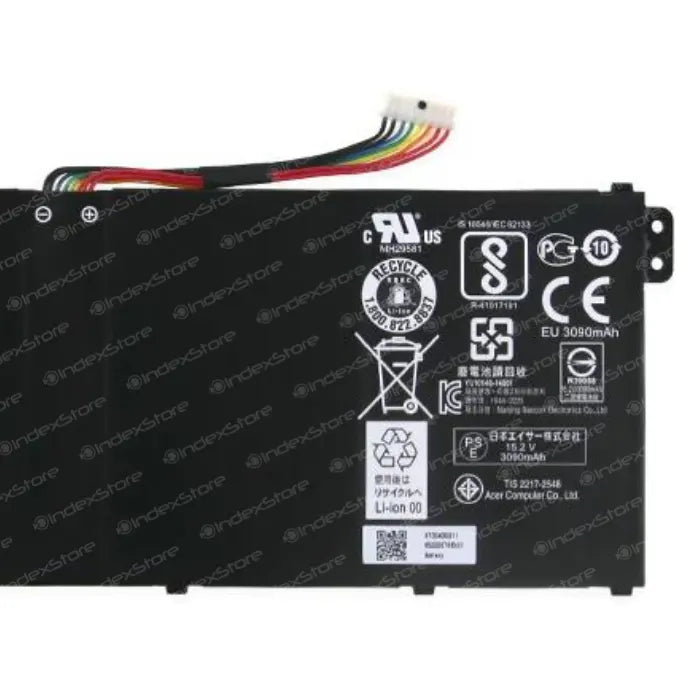 Batería interna para notebook Acer de 15.2V ~ 17,2V / 46Wh ~ 48Wh 4 celdas, nueva probada, 6 meses de garantía. Compatible con N° de parte AC14B18J, 3ICP5/57/80, KT.0030G.004, AC14B8K, KT.00403.024