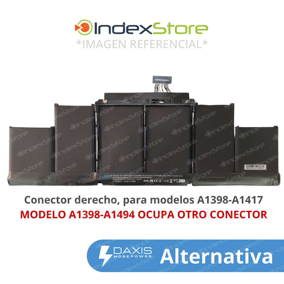 Batería MacBook A1398-A1417 - Daxis