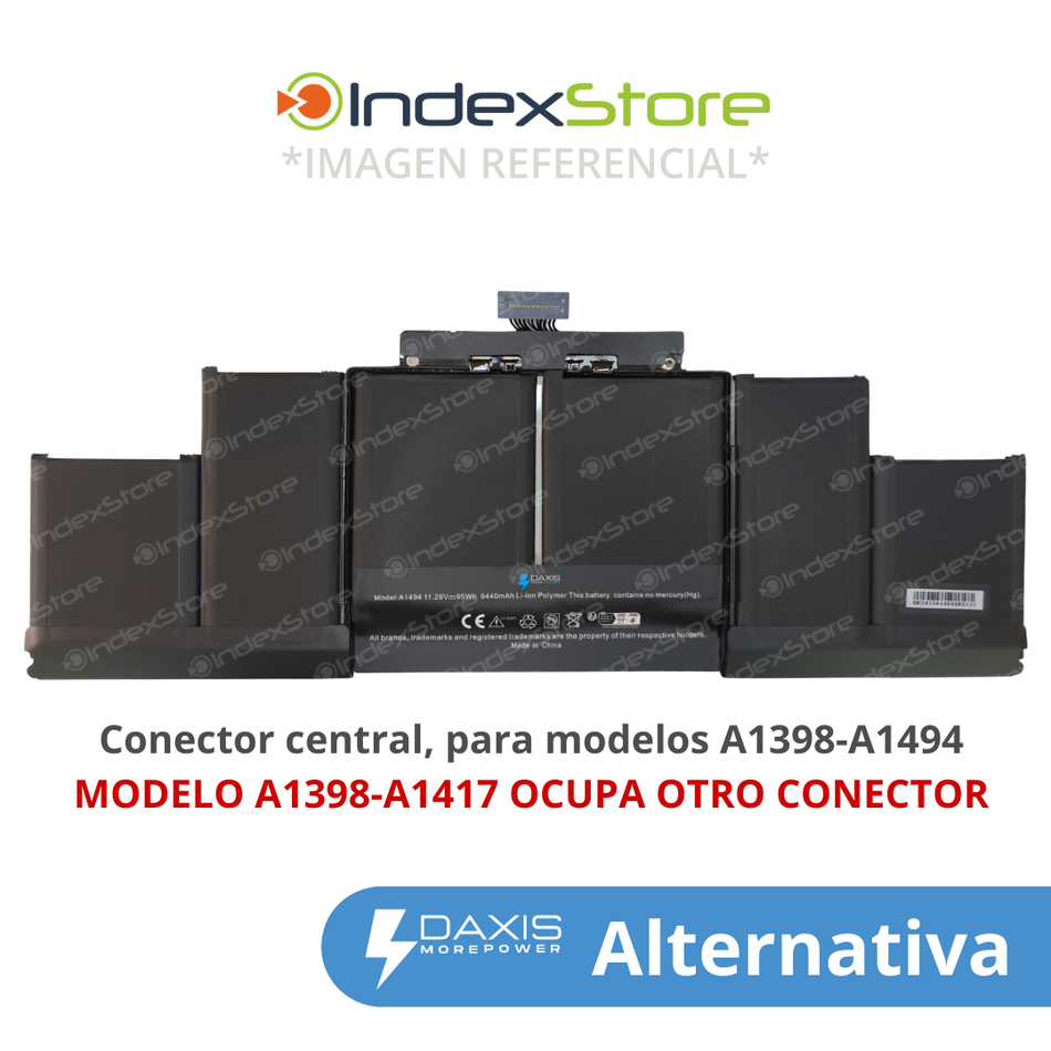 Batería MacBook A1398-A1494 - Daxis