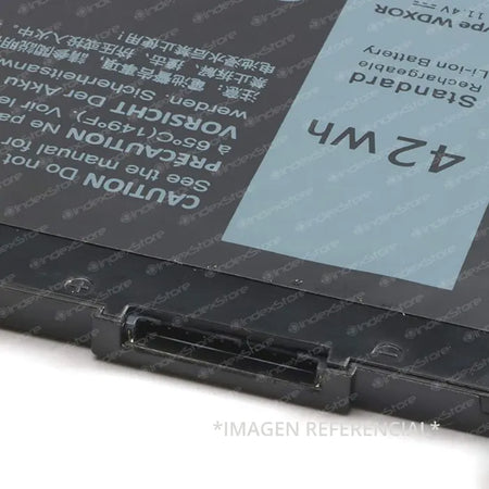 Batería interna para notebook Dell de 11.4V 42Wh 3 celdas, nueva probada, 6 meses de garantía. Compatible con N° de parte 3CRH3, T2JX4, FC92N, CYMGM, Y3F7Y, C4HCW, FW8KR, 8YPRW, WDX0R, 0WDX0R.