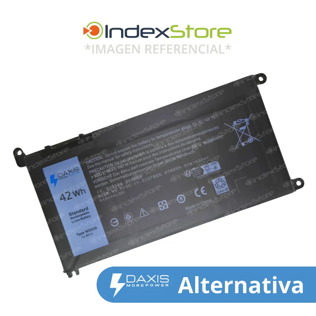 Batería interna para notebook 11.4V 42Wh 4 celdas, nueva probada, 6 meses de garantía. Compatible con N° de parte 3CRH3, T2JX4, FC92N, CYMGM, Y3F7Y, C4HCW, FW8KR, 8YPRW, WDX0R, 0WDX0R.