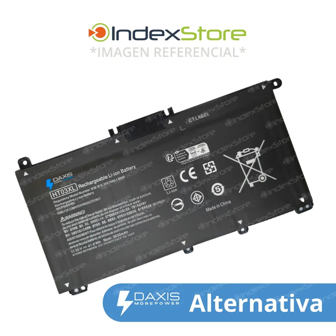 Batería interna para notebook 11.4V~11.55V 41Wh 3 celdas, nueva probada, 6 meses de garantía. Compatible con N° de parte HT03XL, L11119-855, HSTNN-IB80, HT03041XL, L11421-2D1, L11421-2D2, L11421-1C1, L11421-2C2, L11421-271, HSTNN-DB8S, L11421-542, HSTNN-DB9D, L11421-421, L11421-2C1, HSTNN-IB8O, L11119-857, HSTNN-LB8M, L11119-856, L11421-1C2, L11421-422, L11421-2C3, HSTNN-1B80, HSTNN-DB8R