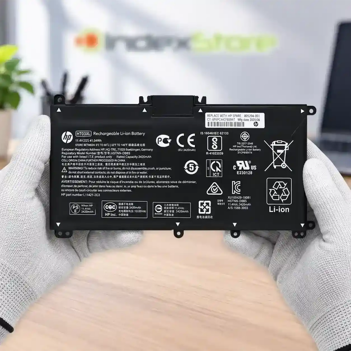 Batería interna para notebook Hp de 11.4V~11.55V 41Wh 3 celdas, nueva probada, 6 meses de garantía. Compatible con N° de parte HT03XL, L11119-855, HSTNN-IB80, HT03041XL, L11421-2D1, L11421-2D2, L11421-1C1, L11421-2C2, L11421-271, HSTNN-DB8S, L11421-542, HSTNN-DB9D, L11421-421, L11421-2C1, HSTNN-IB8O, L11119-857, HSTNN-LB8M, L11119-856, L11421-1C2, L11421-422, L11421-2C3, HSTNN-1B80, HSTNN-DB8R