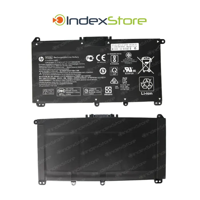 Batería interna para notebook Hp de 11.4V~11.55V 41Wh 3 celdas, nueva probada, 6 meses de garantía. Compatible con N° de parte HT03XL, L11119-855, HSTNN-IB80, HT03041XL, L11421-2D1, L11421-2D2, L11421-1C1, L11421-2C2, L11421-271, HSTNN-DB8S, L11421-542, HSTNN-DB9D, L11421-421, L11421-2C1, HSTNN-IB8O, L11119-857, HSTNN-LB8M, L11119-856, L11421-1C2, L11421-422, L11421-2C3, HSTNN-1B80, HSTNN-DB8R