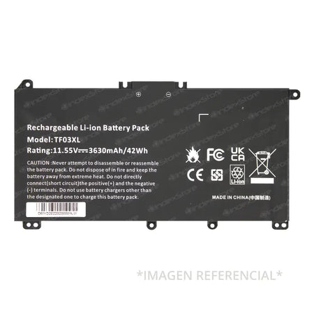 Batería interna para notebook 11,55V 41.9Wh 3 celdas, nueva probada, 6 meses de garantía. Compatible con N° de parte 920046-421, 920070-855, TF03XL