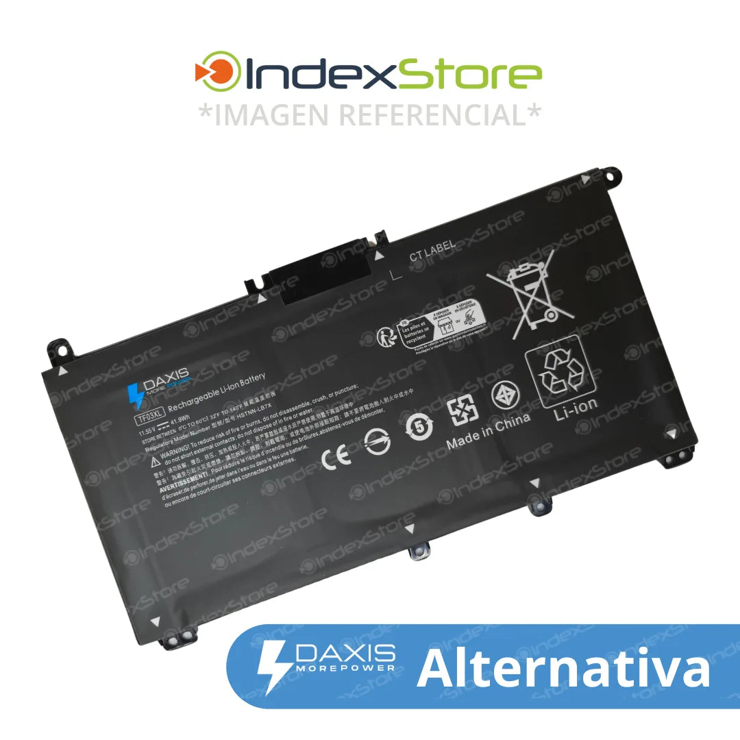 Batería interna para notebook Hp de 11,55V 41.9Wh 3 celdas, nueva probada, 12 meses de garantía. Compatible con N° de parte 920046-421, 920070-855, TF03XL