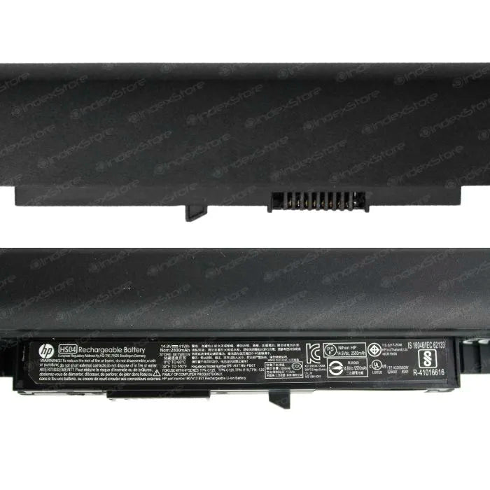 Batería interna para notebook Hp de  14.8V 41Wh 4 celdas, nueva probada, 6 meses de garantía. Compatible con N° de parte HS03, HS04, HSTNN-LB6V, HSTNN-LB6U, HSTNN-IB6L, HSTNN-PB6T, 807611-131, 807611-141, 807611-421, 807611-831, 807612-131, 807612-141, 807612-421, 807612-831, 807956-001, 807957-001