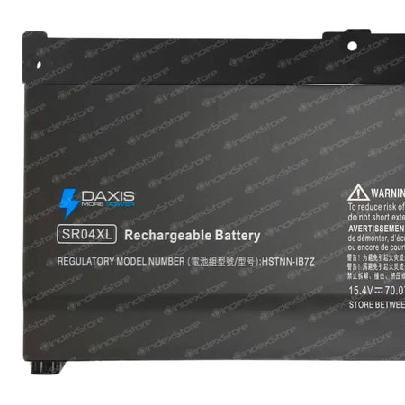 Batería interna para notebook Hp de 15.4V 70.07Wh 4 celdas, nueva probada, 12 meses de garantía. Compatible con N° de parte SR04XL, SR03XL,  TPN-Q193,  HSTNN-IB7Z, 917678-1B1, 917678-171,  917724-855