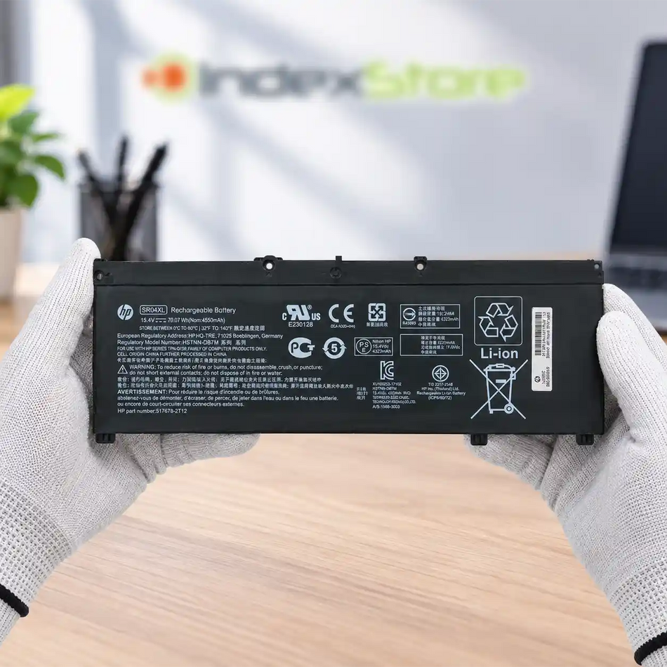 Batería interna para notebook Hp de 15.4V 70.07Wh 4 celdas, nueva probada, 6 meses de garantía. Compatible con N° de parte SR04XL, SR03XL,  TPN-Q193,  HSTNN-IB7Z, 917678-1B1, 917678-171,  917724-855
