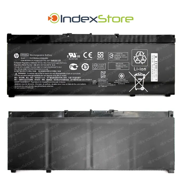 Batería interna para notebook Hp de 15.4V 70.07Wh 4 celdas, nueva probada, 6 meses de garantía. Compatible con N° de parte SR04XL, SR03XL,  TPN-Q193,  HSTNN-IB7Z, 917678-1B1, 917678-171,  917724-855