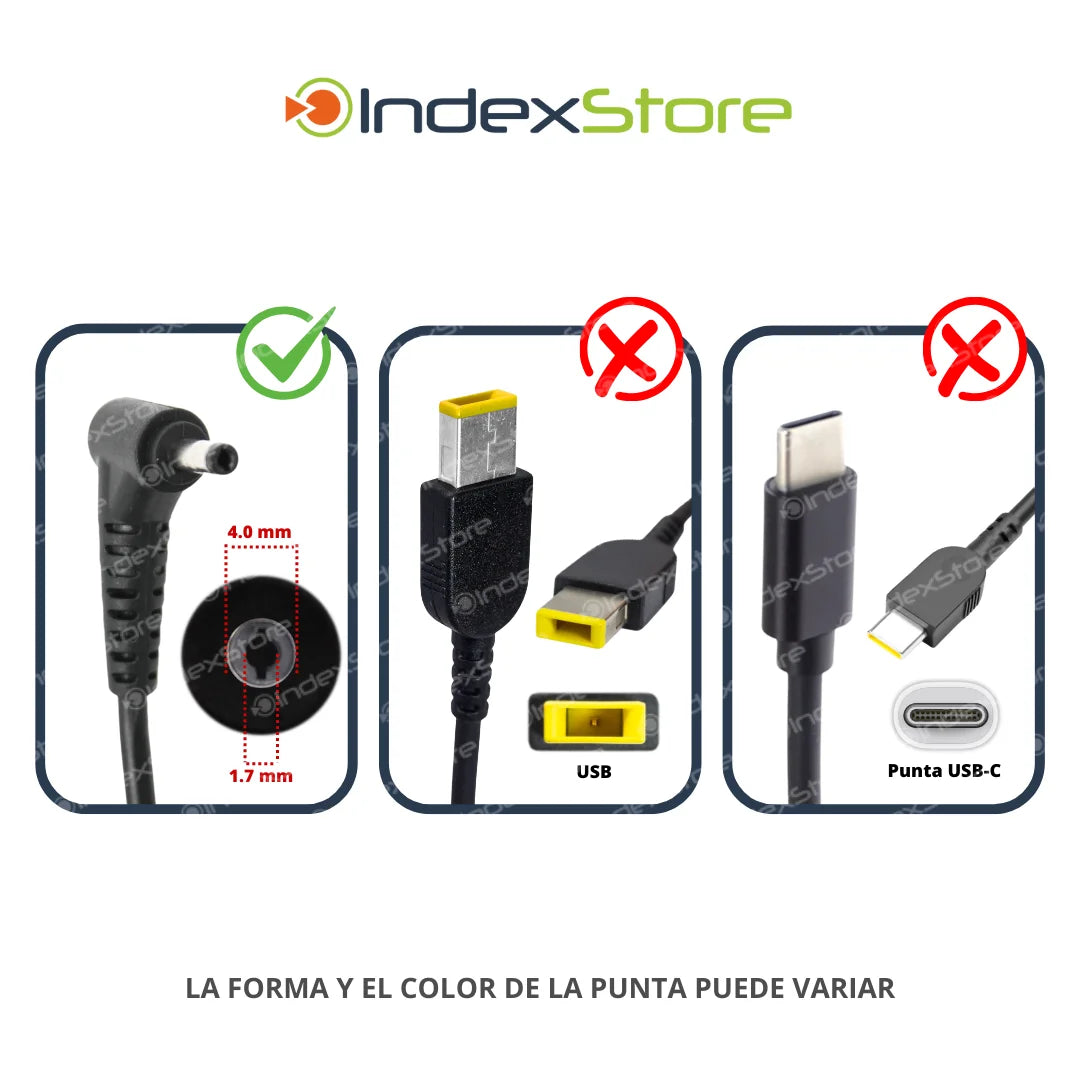 Cargador Lenovo 20V 3.25A 65W Plug 4.0X1.7mm - Original