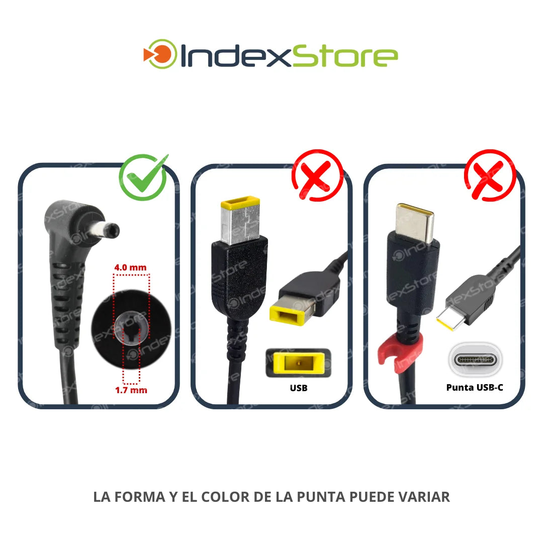 Cargador Lenovo 20V 2.25A 45W Plug 4.0X1.7mm - Original