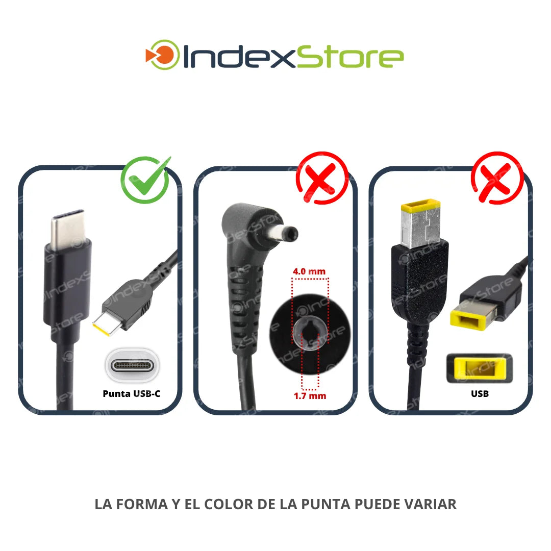 Cargador Lenovo 20V 3.25A 65W Plug USB-C - Original