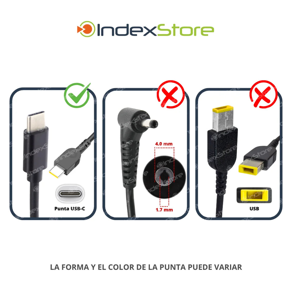 Cargador Lenovo 20V 3.25A 65W Plug USB-C - Original