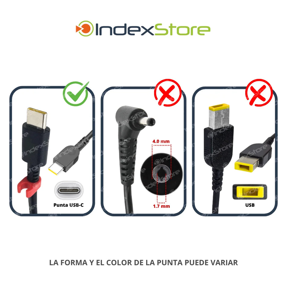 Cargador Lenovo 20V 2.25A 45W Plug USB-C - Original