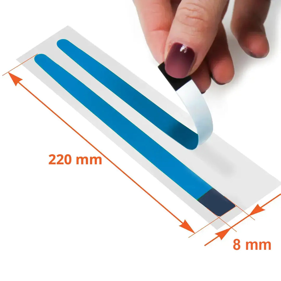 Cinta de doble contacto para pantallas de 15" y 17" (PAR) 220mm X 8mm