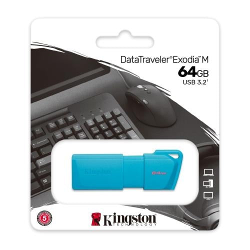 Pendrive Kingston USB 3.2 de 64GB DataTraveler Exodia