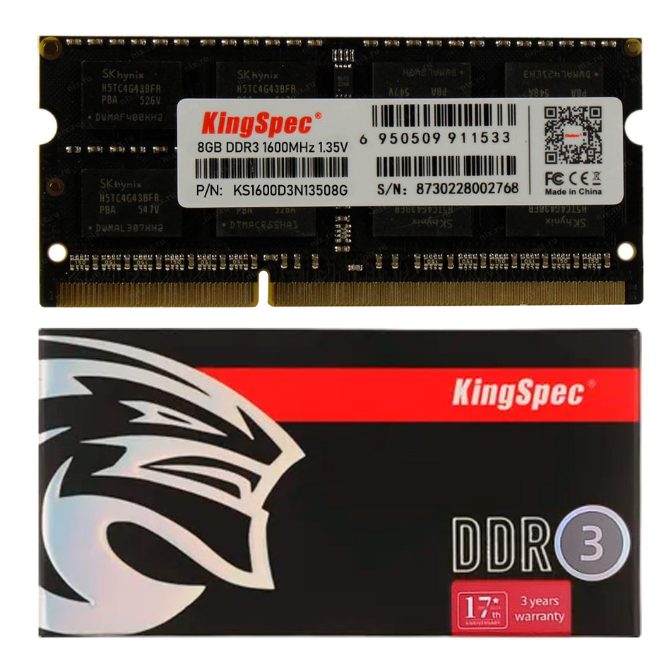 Memoria Ram Kingspec Sodimm DDR3 1600MHZ de 8GB