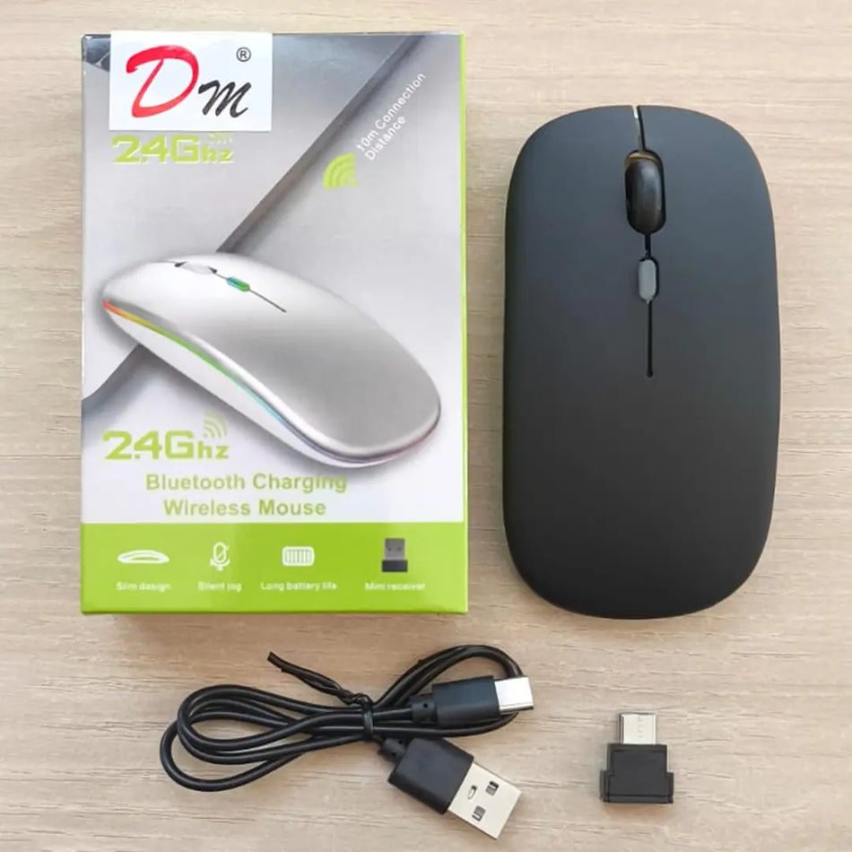 Mouse inalámbrico 2.4Ghz Bluetooth / USB-C Recargable
