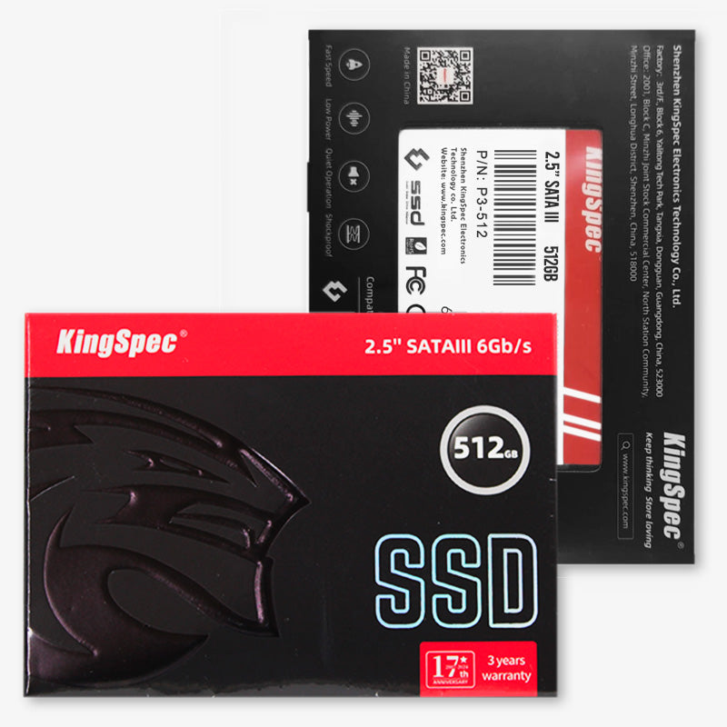 Disco SSD 2.5" Kingspec de 512GB