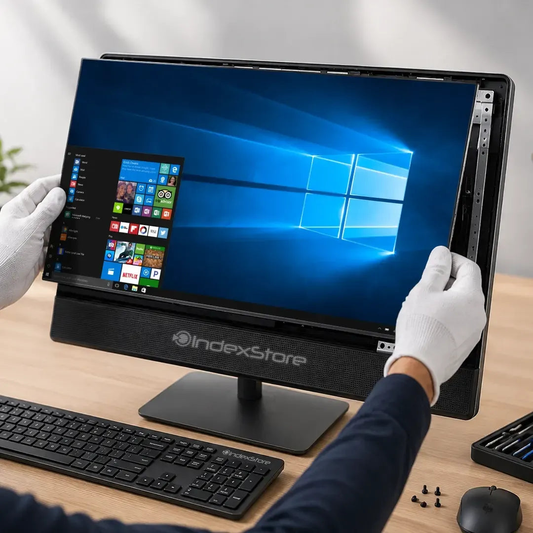 Pantalla All-in-One 21.5" LED FHD de 485x285mm. Conector video 30 pines, conector poder 6 pines esquina inferior derecha, sin touch. Nueva con 12 meses de garantía. Compatible con N° de parte M215HCAL3B, LM215WF9-SSA2, M215HAN01.1, T215HVN05.1, MV215FHM-N30B4. Apta para HP, Lenovo, Dell, Asus, Acer.