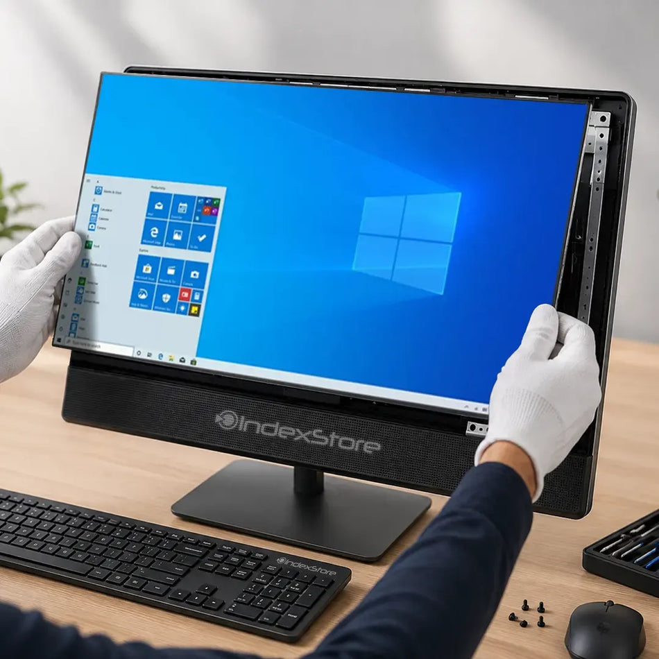 Pantalla All-in-One 23.8" LED FHD de 535x313mm. Conector video 30 pines, conector poder 6 pines esquina inferior derecha, sin touch. Nueva con 12 meses de garantía. Compatible con N° de parte LM238WF2-SSK1, MV238FHM-N20, M238HCA-LCB REV.C1, LM238WF2-SSM3. Apta para HP, Lenovo, Dell, Asus, Acer