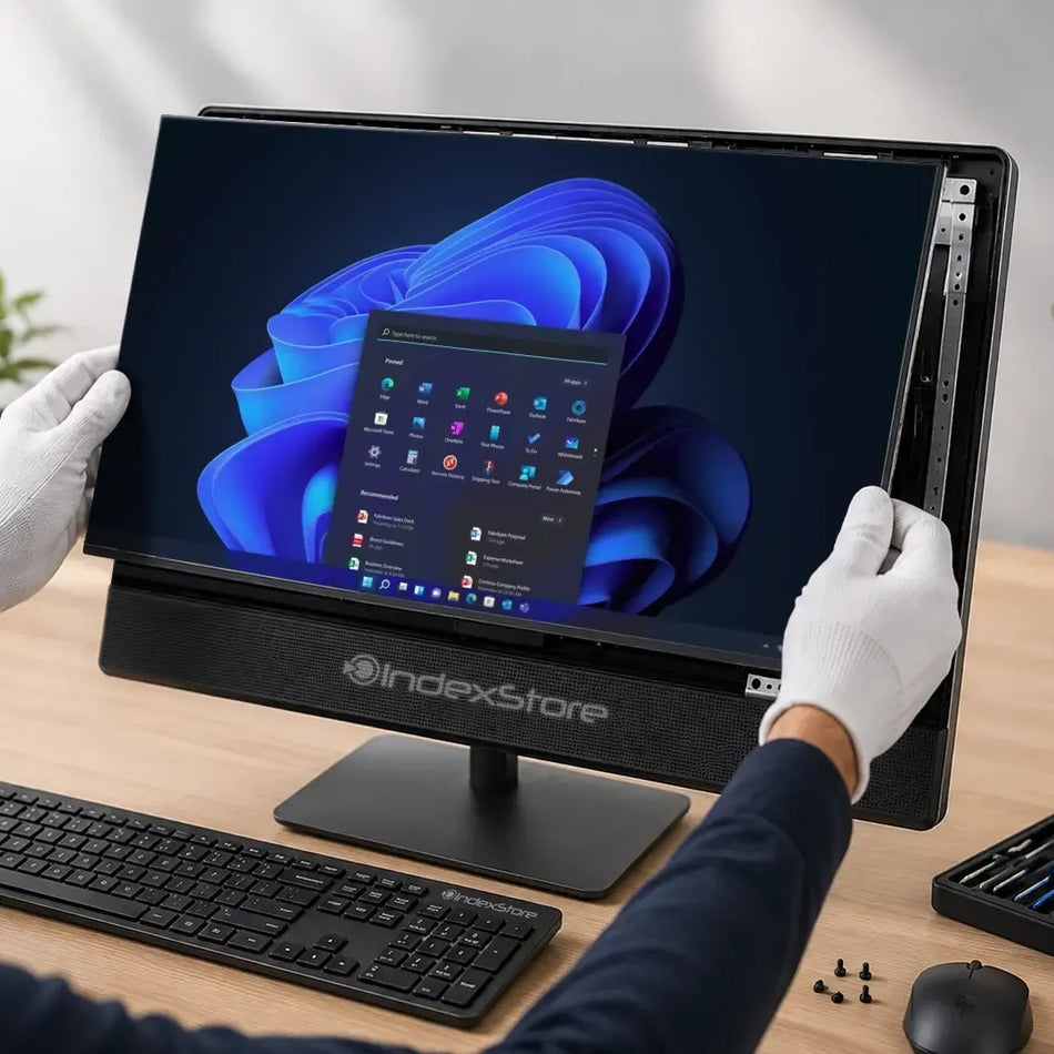 Pantalla All-in-One 23.8" LED FHD de 535x313mm. Conector video 30 pines, conector poder 6 pines esquina inferior izquierda, sin touch. Nueva con 12 meses de garantía. Compatible con N° de parte M238HVN02.1. Apta para HP, Lenovo, Dell, Asus, Acer.