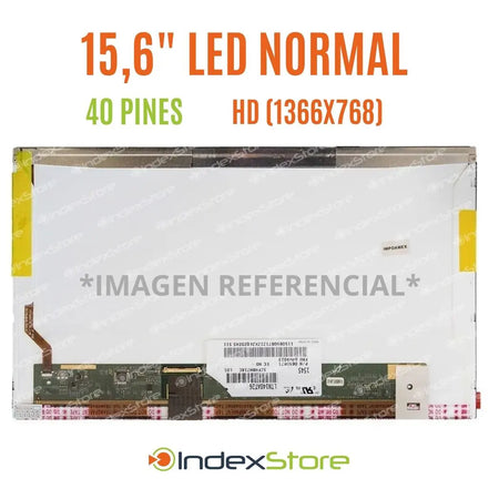 Pantalla Normal para Notebook de 15.6 pulgadas, 40 pines, resolución Hd, sin soportes. Pantalla de Notebook compatible con equipos HP, Lenovo, Dell, Asus, Acer, Toshiba, Sony Vaio, Samsung, Msi