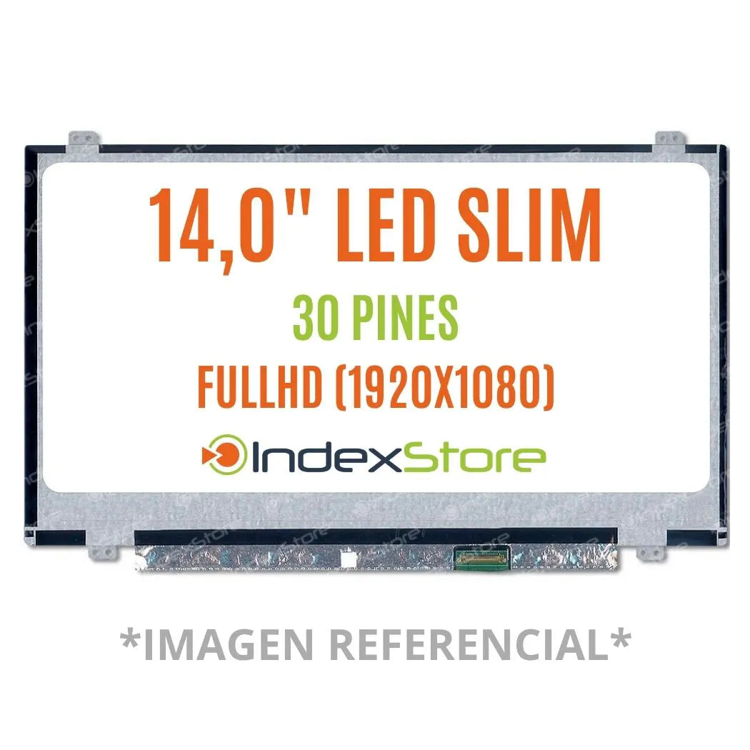 Pantalla de notebook Slim de 14.0 pulgadas, 30 pines, resolución Fhd, soportes arriba y abajo. Pantalla de Notebook compatible con equipos HP, Lenovo, Dell, Asus, Acer, Toshiba, Sony Vaio, Samsung, Msi