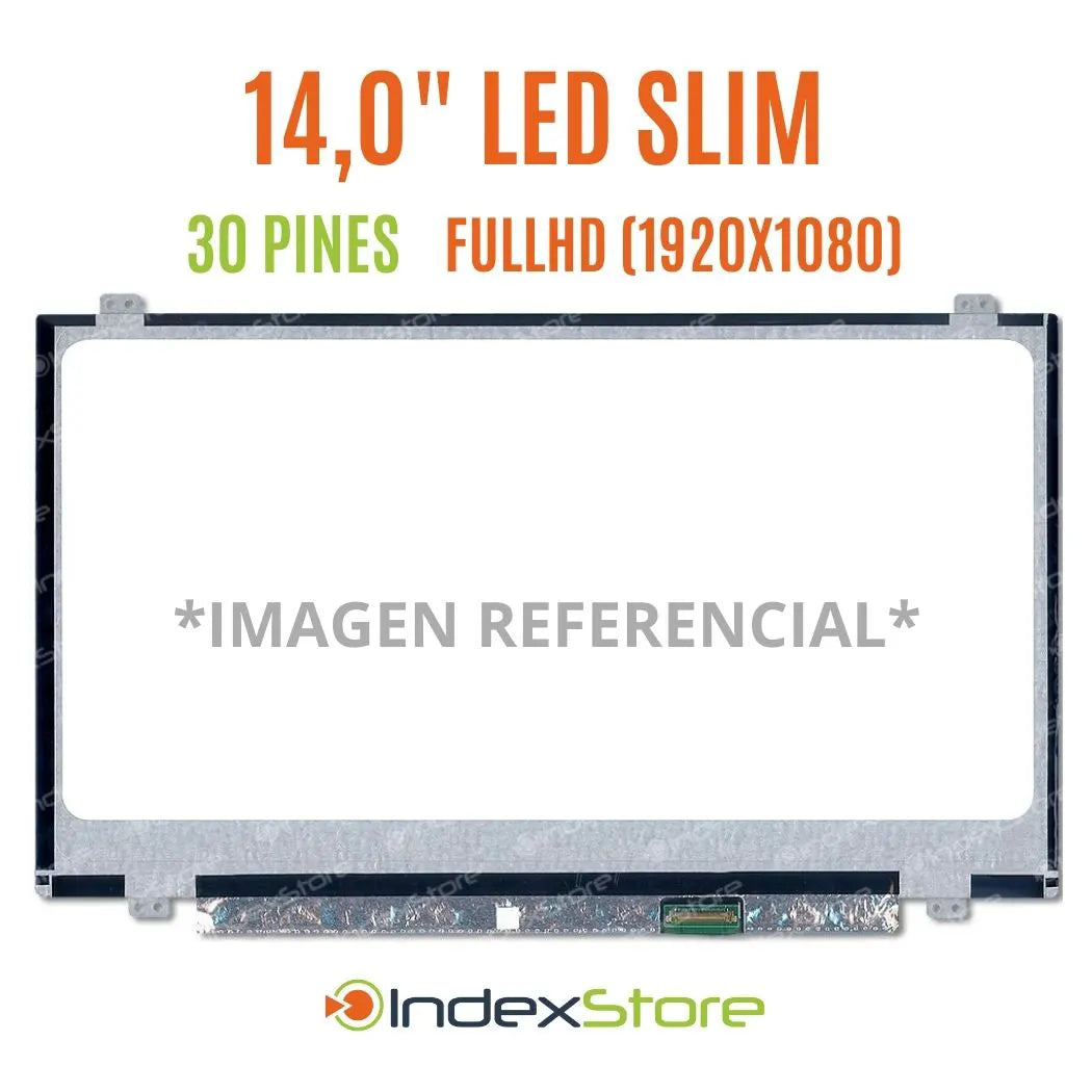 Pantalla de notebook Slim de 14.0 pulgadas, 30 pines, resolución Fhd, soportes arriba y abajo. Pantalla de Notebook compatible con equipos HP, Lenovo, Dell, Asus, Acer, Toshiba, Sony Vaio, Samsung, Msi