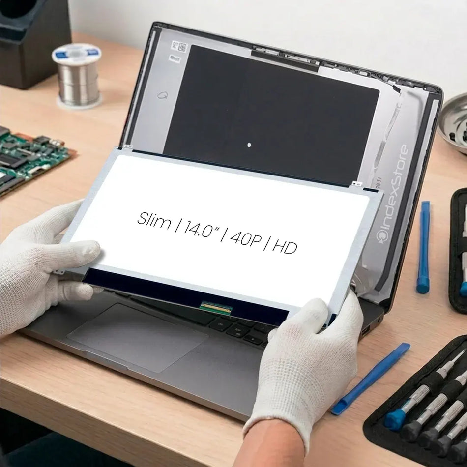 Pantalla de notebook Slim de 14.0 pulgadas, 40 pines, resolución Hd, soportes arriba y abajo. Pantalla de Notebook compatible con equipos HP, Lenovo, Dell, Asus, Acer, Toshiba, Sony Vaio, Samsung, Msi