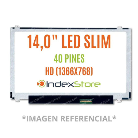 Pantalla de notebook Slim de 14.0 pulgadas, 40 pines, resolución Hd, soportes arriba y abajo. Pantalla de Notebook compatible con equipos HP, Lenovo, Dell, Asus, Acer, Toshiba, Sony Vaio, Samsung, Msi