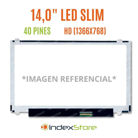 Pantalla de notebook Slim de 14.0 pulgadas, 40 pines, resolución Hd, soportes arriba y abajo. Pantalla de Notebook compatible con equipos HP, Lenovo, Dell, Asus, Acer, Toshiba, Sony Vaio, Samsung, Msi