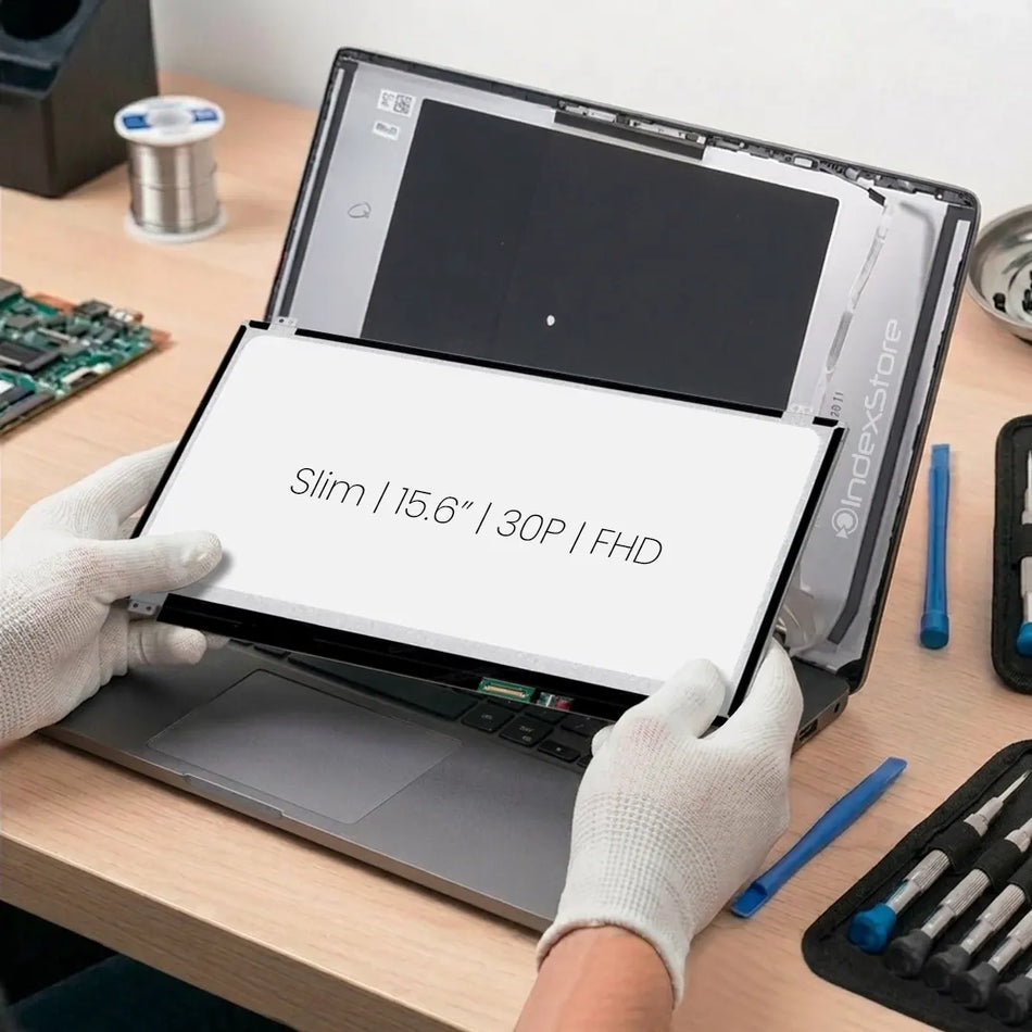 Pantalla de notebook Slim de 15.6 pulgadas, 30 pines, resolución Fhd, soportes arriba y abajo. Pantalla de Notebook compatible con equipos HP, Lenovo, Dell, Asus, Acer, Toshiba, Sony Vaio, Samsung, Msi