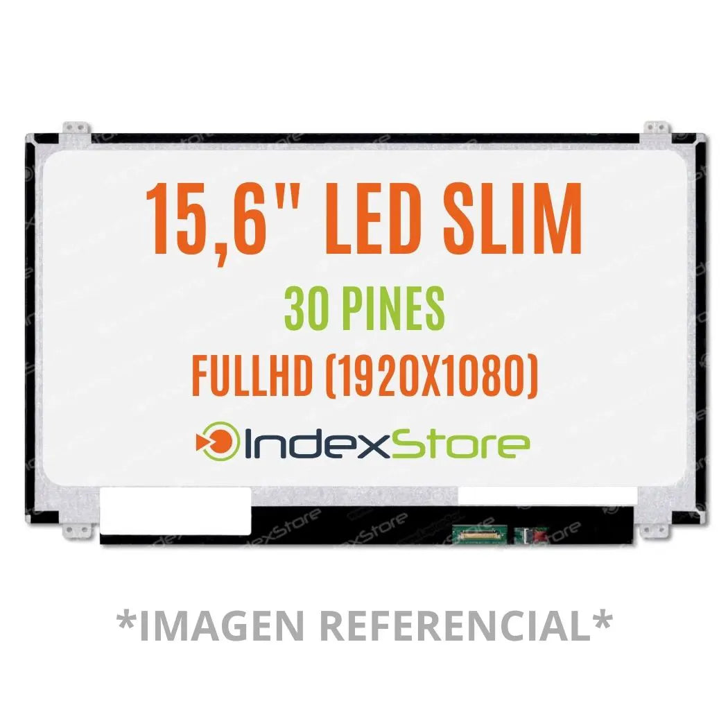 Pantalla de notebook Slim de 15.6 pulgadas, 30 pines, resolución Fhd, soportes arriba y abajo. Pantalla de Notebook compatible con equipos HP, Lenovo, Dell, Asus, Acer, Toshiba, Sony Vaio, Samsung, Msi