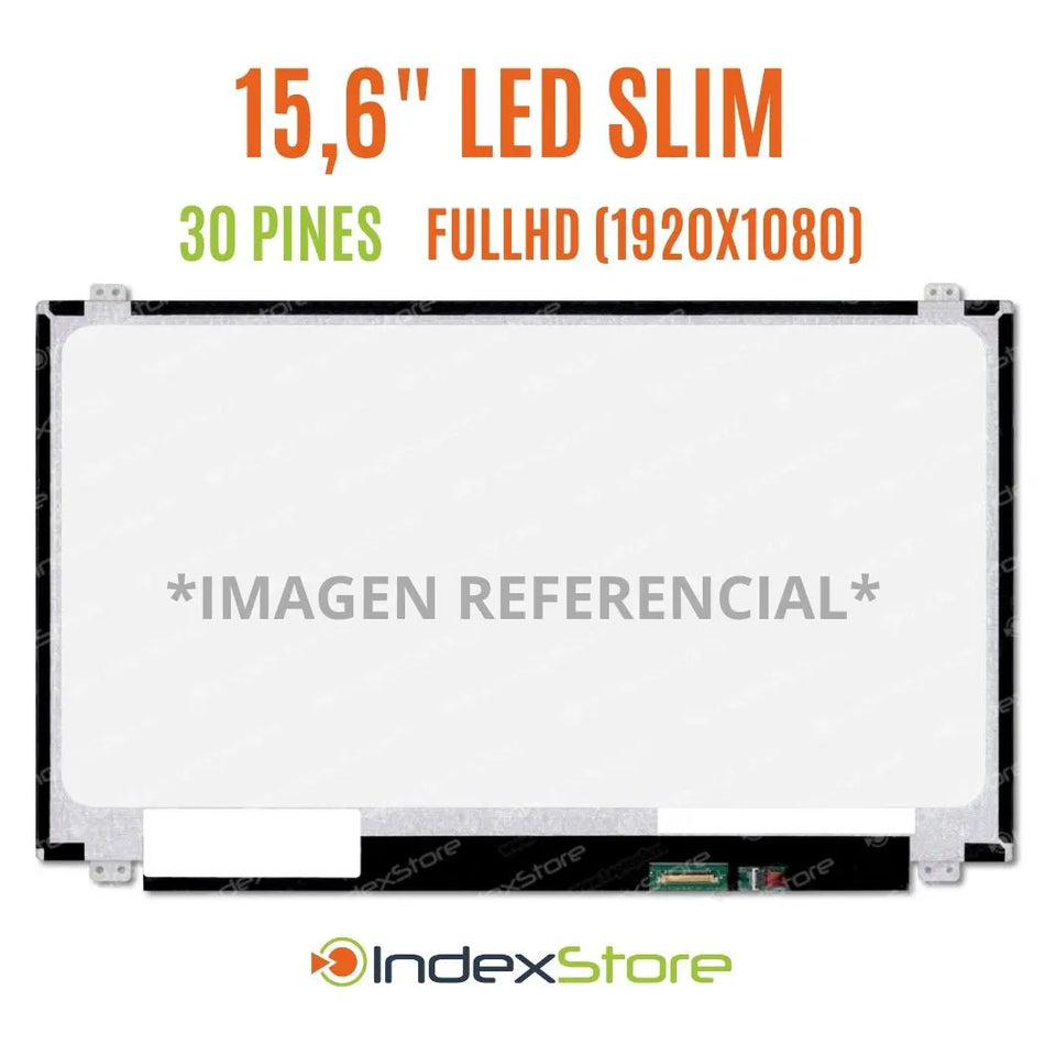 Pantalla de notebook Slim de 15.6 pulgadas, 30 pines, resolución Fhd, soportes arriba y abajo. Pantalla de Notebook compatible con equipos HP, Lenovo, Dell, Asus, Acer, Toshiba, Sony Vaio, Samsung, Msi