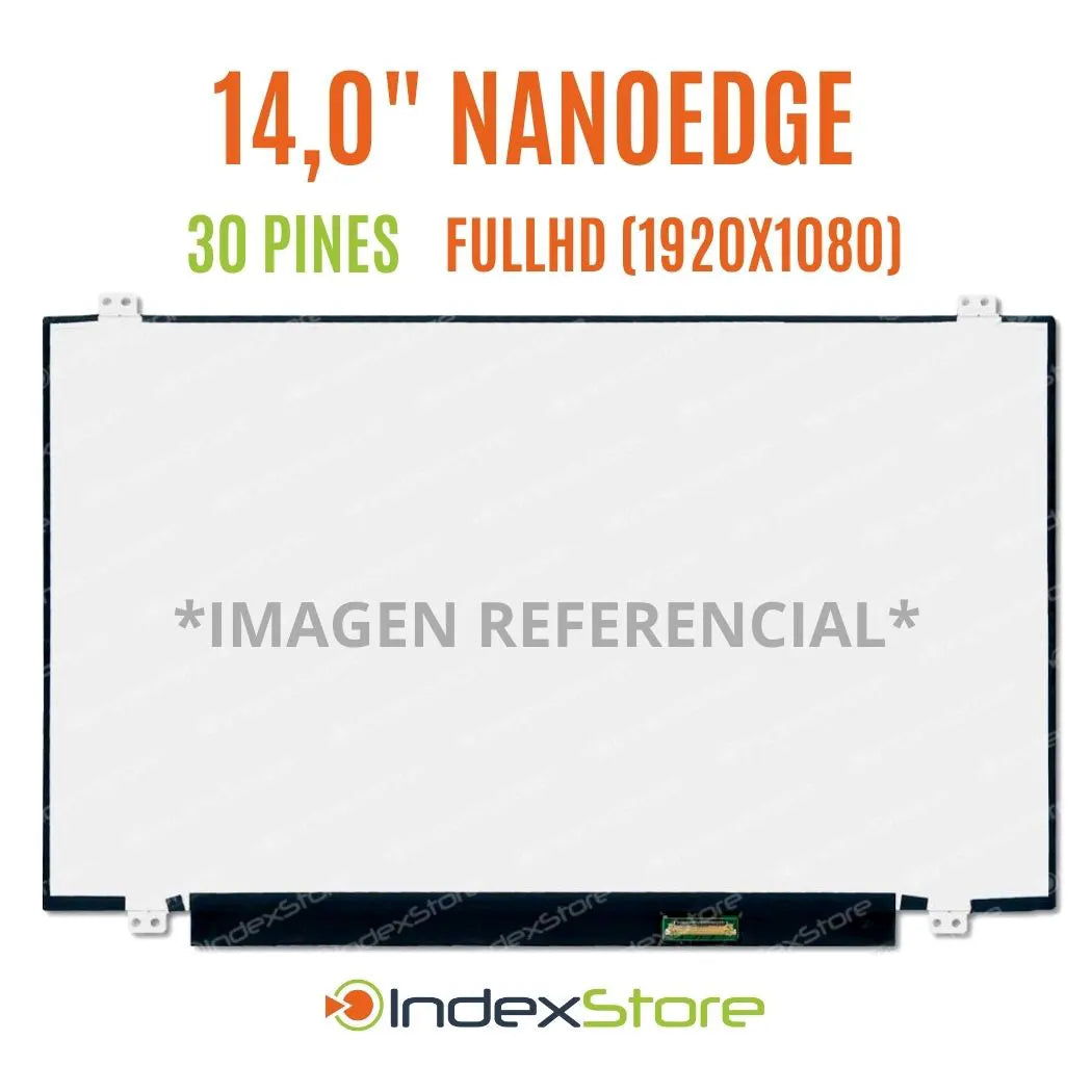 Pantalla de notebook Thin Bezel de 14.0 pulgadas, 30 pines, resolución Fhd, soportes arriba y abajo. Pantalla de Notebook compatible con equipos HP, Lenovo, Dell, Asus, Acer, Toshiba, Sony Vaio, Samsung, Msi