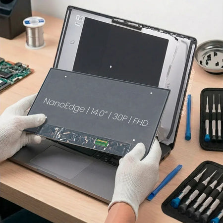 Pantalla de notebook Thin Bezel de 14.0 pulgadas, 30 pines, resolución Fhd+, sin bracket y placa lógica integrada. Pantalla de Notebook compatible con pantallas con N° de parte N140JCA-EEK o  LP140WU2 (SP) (B1)