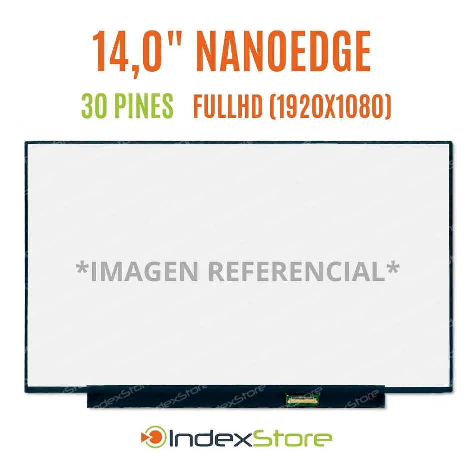 Pantalla de notebook Thin Bezel de 14.0 pulgadas, 30 pines, resolución Fhd, sin bracket. Pantalla de Notebook compatible con equipos HP, Lenovo, Dell, Asus, Acer, Toshiba, Sony Vaio, Samsung, Msi
