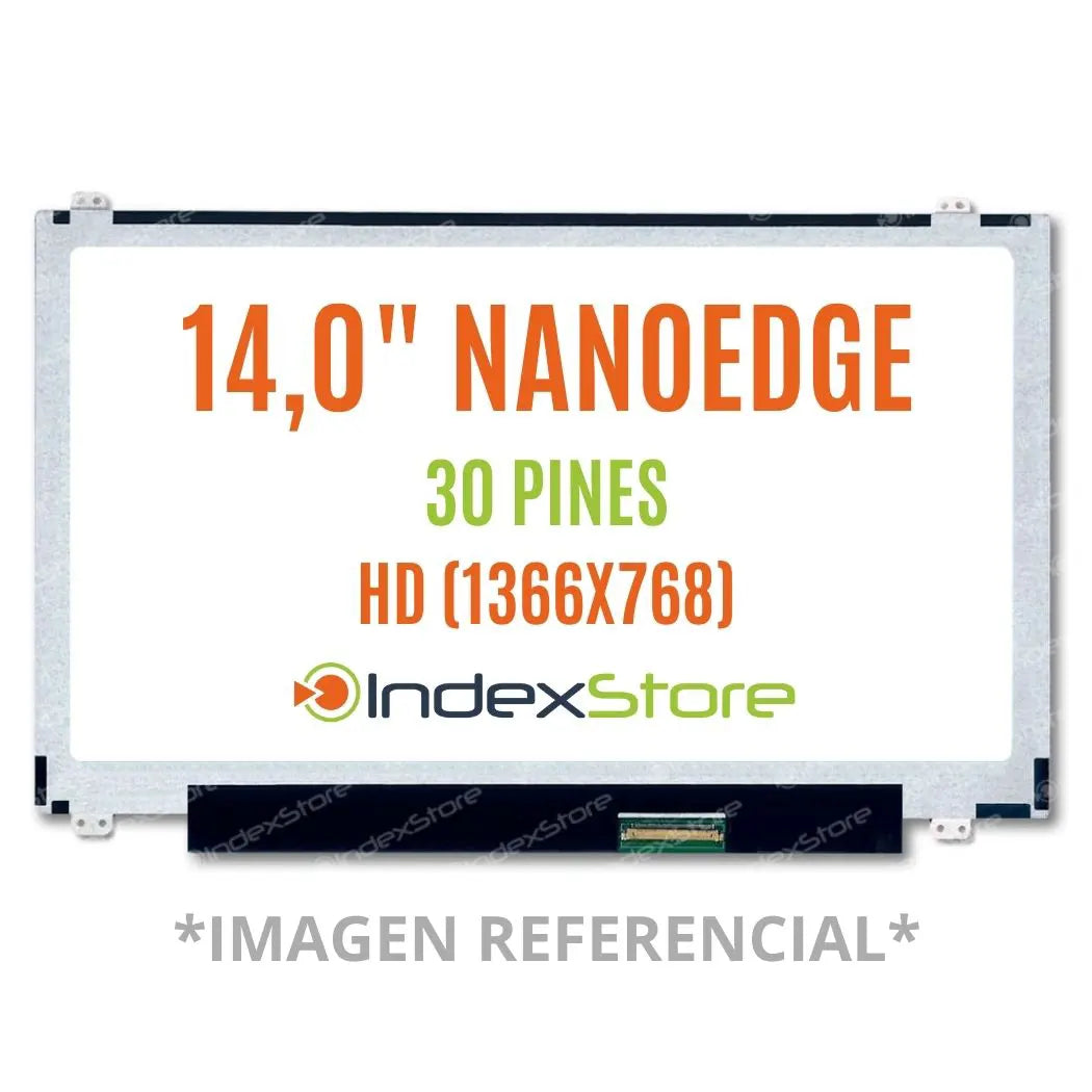 Pantalla de notebook Thin Bezel de 14.0 pulgadas, 30 pines, resolución Hd, soportes arriba y abajo. Pantalla de Notebook compatible con equipos HP, Lenovo, Dell, Asus, Acer, Toshiba, Sony Vaio, Samsung, Msi