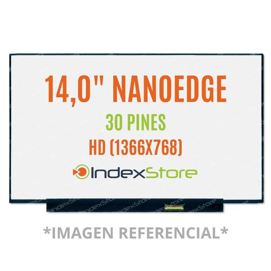 Pantalla de notebook Thin Bezel de 14.0 pulgadas, 30 pines, resolución Hd, sin bracket. Pantalla de Notebook compatible con equipos HP, Lenovo, Dell, Asus, Acer, Toshiba, Sony Vaio, Samsung, Msi