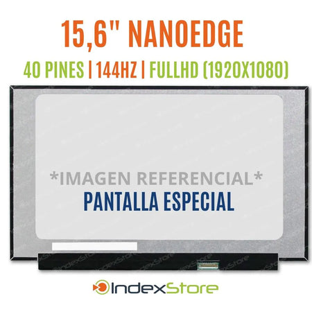 Pantalla de notebook Thin Bezel de 15.6 pulgadas, 40 pines, resolución Fhd, sin bracket de 144hz. Pantalla de Notebook compatible con equipos HP, Lenovo, Dell, Asus, Acer, Toshiba, Sony Vaio, Samsung, Msi