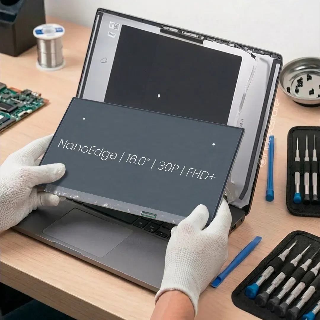 Pantalla de notebook Thin Bezel de 16.0 pulgadas, 30 pines, resolución Fhd, sin bracket. Pantalla de Notebook compatible con equipos HP, Lenovo, Dell, Asus, Acer, Toshiba, Sony Vaio, Samsung, Msi