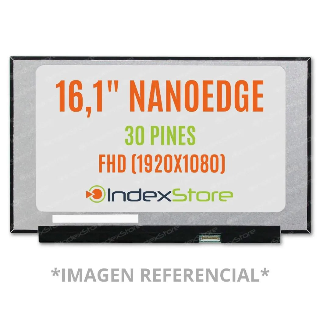 Pantalla de notebook Thin Bezel de 16.1 pulgadas, 30 pines, resolución Fhd, sin bracket. Pantalla de Notebook compatible con equipos HP, Lenovo, Dell, Asus, Acer, Toshiba, Sony Vaio, Samsung, Msi