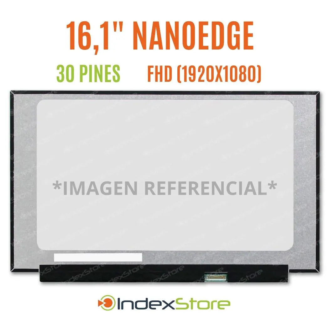 Pantalla de notebook Thin Bezel de 16.1 pulgadas, 30 pines, resolución Fhd, sin bracket. Pantalla de Notebook compatible con equipos HP, Lenovo, Dell, Asus, Acer, Toshiba, Sony Vaio, Samsung, Msi