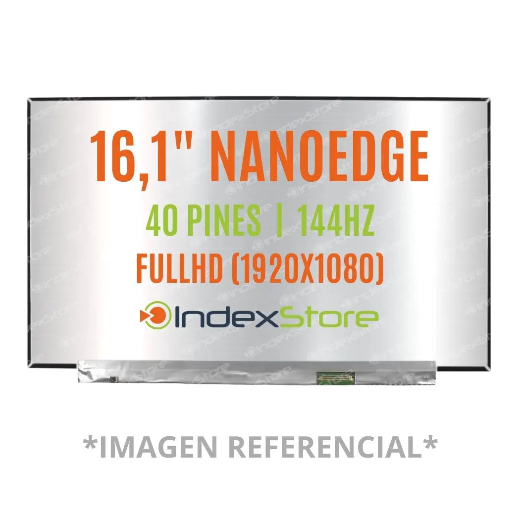 Pantalla de notebook Thin Bezel de 16.1 pulgadas, 40 pines, resolución Fhd, sin bracket de 144hz. Pantalla de Notebook compatible con equipos HP, Lenovo, Dell, Asus, Acer, Toshiba, Sony Vaio, Samsung, Msi